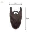 Long Beard Costume Fake Mustache Fake Beard Mustaches Dwarf Gnome Beard Costume Accessories Dress Up for Party Cosplay Supplies , Gray. 