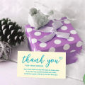 Pack Of 100 Thank You Cards For Small Business Order Packing Review Thank You Card 2 x 3.5 inches Glossy Cards. 