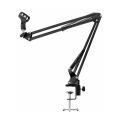 NB35 Extendable Recording Microphone Scissor Arm Stand with Microphone Clip Table Mounting Clamp. 