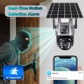 4G LTE V380,4K dual lens, 12MP ,outdoor security IPcamera,wireless  solar closed-circuit television,4G sim solar camera,CCTV. 
