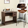 Simple and Spacious Computer Desk with 2 Drawers, Study Table, Writing Desk, Home and Office Desk. 