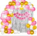 Happy birthday Decoration Set, Including 20 Latex Balloons, Happy Birthday Banner Cards and Back curtain. 