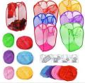 New Laundry Hamper Mesh Fabric for Ventilation Fold able Storage Pop up Clothes Basket.. 