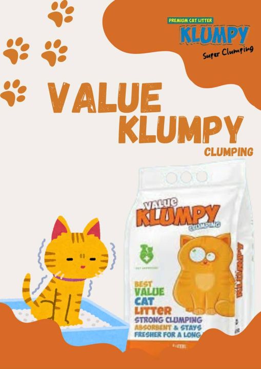 Klumpy Value Klumpy Clumping Cat Litter - 5 Litre & 20 Kg (free collar wit ...