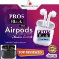 Pro5 TWS Wireless Twins Bluetooth Earbuds Original IPro5 Airpods_ Original Universal Headset. Bluetooth V5.0 Earphone Touch Sensor True Stereo 10m Transmission Built in Mic Earbuds with Charging Case TWS Sport Headset for all Bluetooth devices-Black. 
