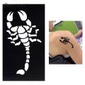 1 Piece Scorpion Pattern Henna Tattoo Stencil Woman Man Waterproof Tatoo Sticker Stencil. 