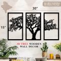 3D Wooden Tree Wall Art Decor 3 Pieces Black High Quality Gift Ideas Modern Nature Home Office Décor I Wall art I Wall art I Wall art for room decoration I Wall art for room I Wall art for bedroom. 