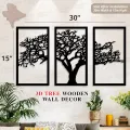 3D Wooden Tree Wall Art Decor 3 Pieces Black High Quality Gift Ideas Modern Nature Home Office Décor I Wall art I Wall art I Wall art for room decoration I Wall art for room I Wall art for bedroom. 