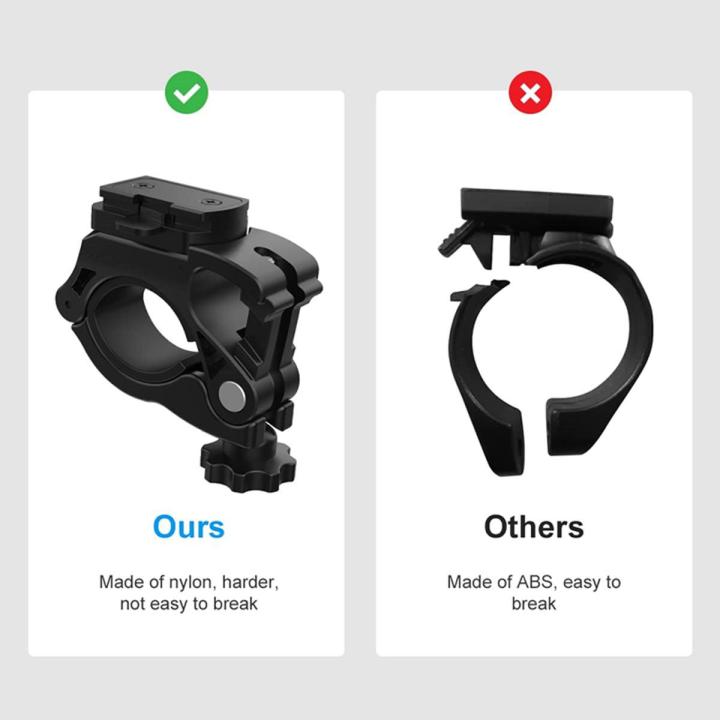 Bike Light Mount Bracket - Upgrade Nylon Material Bicycle Lights Bracket Holder Fit for 0.86-1.39 Inch Bike Handlebars
