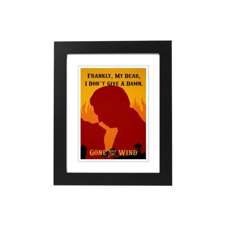 "Frankly my dear, I don't give a damn" Gone with the wind Famous Movie Lines Posters Vinyl Paper Quotes Vintage Posters Home Room Art Painting Wall Poster