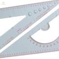Chart Drawing Triangle Ruler Portable Multifunctional Durable Protractor for Ship Drawing Comic. 