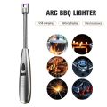 USB Lighter Electric Windproof BBQ Lighters USB Chargeable Metal Hose Kitchen Cooking. 