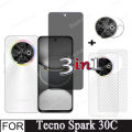 For Tecno Spark 30C 20C GO 1 2024 2025 3 in 1 Ceramic Tempered Glass Film Camera Lens Protector. 
