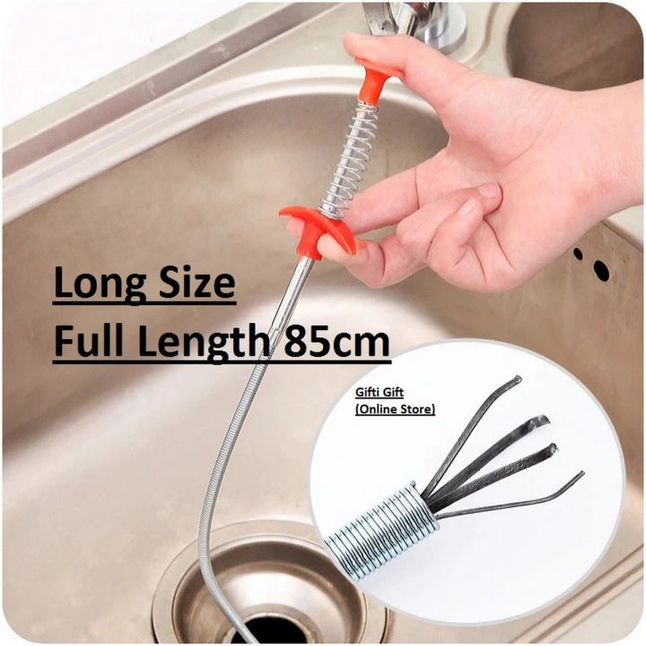 Drain Opener Wire Drain Cleaner Drain Snake Clog Remover Cleaning Tool, Spring Pipe Dredging Steel Tool