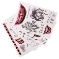 JM 1 Sheet Multi Halloween Batman Cosplay Squad The Joker Type Temporary Tattoo Stickers Body Art Set. 
