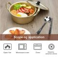 Korean Style Gold Ramen Noodle Pot 18cm / Periuk Mee Korea Emas Korea Ramen Pot Noodle Golden Yellow Aluminium Soup Steel Lid Gold K Drama Bowl. 