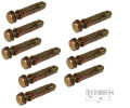 M8 x 60mm BZP Steel Anchors Bolts & Shields Wall Rawl Bolts. 