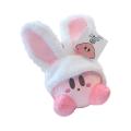 8Cm Sanrioed Anime Cartoon Plushie Star Kirby Cos White Rabbit Pink Rabbit Dress Up Cute Doll Into Rabbit Costume Pendant Kirby. 