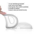 Nursing Breast Milk Collector Silica Gel 2 pcs Pair with Stopper. 