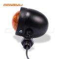 2Pcs Black Metal Motorcycle Cafe Racer Turn Signal Indicator Lights Lamp. 