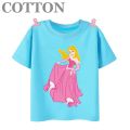 Princess Aurora Dress Up Disney Anime Fashion Cotton Summer Children's Cartoon T-shirt Round Neck Short Sleeve Print Pattern. 