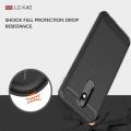 LG K40 Case Bumper Rubber Silicon Carbon Fiber Flexible Protective Cover For LG K40. 