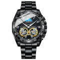 Double Tourbillon Watch Men'S Non-Fully Automatic Machine Hollow Mechanical Watch Multi-Functional Fashion Luminous Waterproof Watch. 