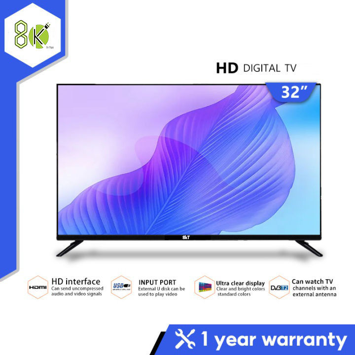 8k T 32 inch led tv HD with HDMI Support