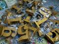 3D Numbers Glitter Finish (Golden) Number 6. 