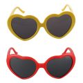 Fashion Funny Summer Love Heart Shape Sunglasses Yellow. 