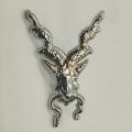 3D Metal Lapel Pin Markhor Brooch, Silver Markhor Badge for men, ISI Markhor Logo Brooch for Men. 