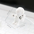 Astronaut Spaceman USB LED Adjustable Night Light For Computer Moon Lamp Desk Light Pure White. 