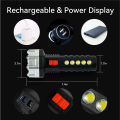 2X 2000 Lumens Ultra-Bright Floodlight Flashlight, High Lumens Rechargeable Flashlights for Outdoor Searching, Camping. 