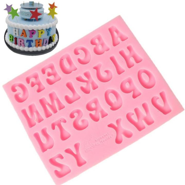 Letter Alphabet Baking Silicone Mold Fondant Chocolate Cake Decorating Tool