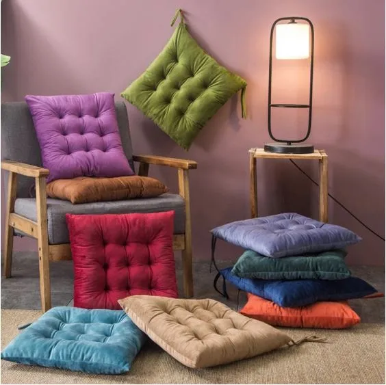 Breathable Square Floor Cushion Velvet Chair Cushion Office Chair Kitchen  Chair Cushion Dining Chair Cushion Wedding Chair Cushion Garden chair