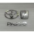 Toyota Passo 2004-2015 Monogram Logo Complete Set Emblem. 