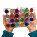 6/12/24 pcs glitter powder for eyeshadow shimmer dust powder for art & Craft party make up dusty loose glitter. 