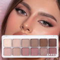 Eyeshadow Palette 12 Color All Matte Korean Tea Apricot Eye Makeup Palette Daily Makeup Long Lasting Eye Shadows. 