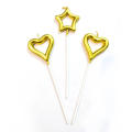 Pack of 3 Star Heart shaped candles for birthday Cake, Birthday Cake topper, Birthday Cake candle and Anniversary Cake candles. 
