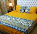 3D King Size Crystal Cotton Bedsheets Full Size. 