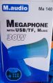Megaphone MA-140 Handheld USB Rechargeable Healer Loud Speaker Handle Megaphone with USB/SD/Bluetooth/Siren/Recording Rechargeable Battery Waterproof Multifunction. 