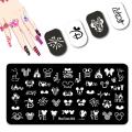 DISNEY New Cartoon Figure Nail Stamping Plates Cute Ear Stamping Plate Mouse Character Nail Art Templates #064. 