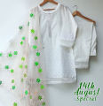 14th August Dress For Women - Chickenkari 3-Piece Suit For Independence Day Dress For Girls. 