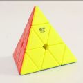 Pyraminx Pyramid Triangle High Speed Stickerless Rubik Cube-Multi Color. 