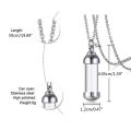Blood Vial Necklace Cremation Urn Necklace for Ashes Holder Tube Necklace Pendant Cremation Urns Memorial Jewelry. 