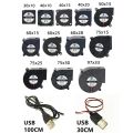 30MM 40MM 50MM 60MM 75MM 97MM Cooling Fan Brushless Motor Case Fan Blower Fan Humidifier FanInduction Cooker Fan 5V USB Plug. 