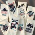 Graffiti socks men's ins, trendy and versatile, high-value mid-cut autumn student sports basketball socks, long tide men's stockings. 