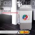 Super Asia Fast Wash(SA-270) - Semi Automatic Washing Machine - 10 Kg - Grey. 