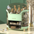 Dazzin - Luxury Desktop Cosmetic Organizer - Dustproof & Waterproof Makeup Vanity Storage Beauty Box - Beauty Box for Girls - Makeup Organizer Box - Make Up Organizers for Vanity, Countertop Cosmetic Storage with Drawers and Transparent Cover for Bedroom. 