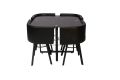 Space Saving Dining Table Full Black - 4 person. 